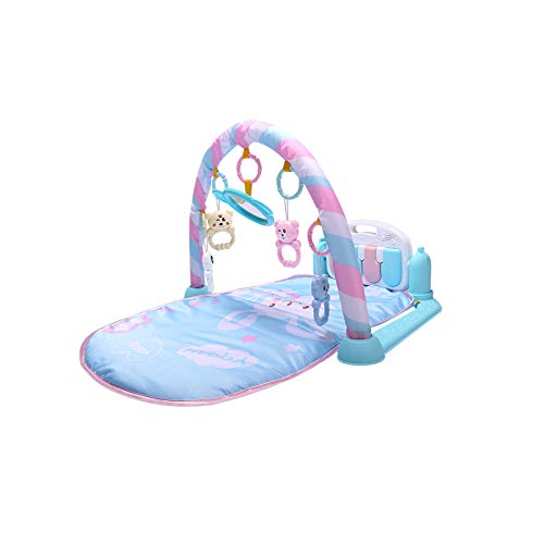Baby Game Pad Stand Foot Fitness Piano Game Blanket Fitness Frame Toys Pedal Piano Baby Game Blanket Crystal Blue 1 Set - Thumbnail 3