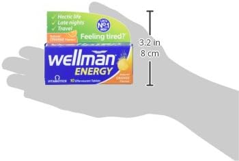 Wellman Energy Orange - 10 Dissolving, Multivitamins Effervescent Tablets for Man Natural Orange Flavour, by Vitabiotics - Image 5