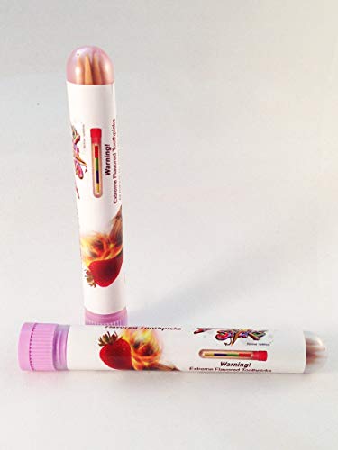 Flavored Toothpicks - Natural Wooden Toothpicks in 7 Flavors - 7 Sampler Tubes - Freshen Breath After Food and Drink - An Alternative to Gum & Candy
