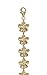 Honolulu Jewelry Company 14k Yellow Gold Plated Sterling Silver Plumeria Bracelet with CZs - 10mm