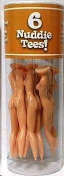 Nuddie Naked Lady Golf Tees - Tube of 6 Tees - by rezzu.®