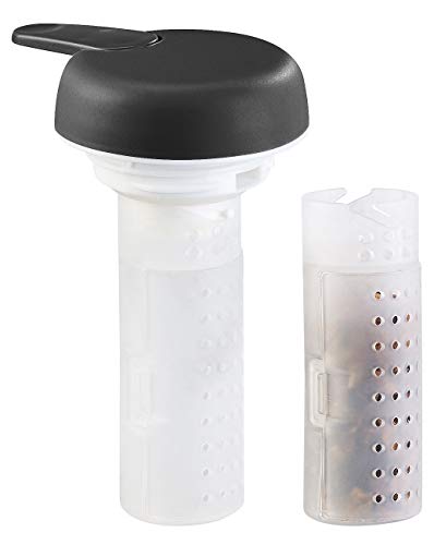 Rosenstein & Söhne Thermo Teekanne mit Sieb: 2in1-Vakuum-Isolierkanne für Kaffee und Tee, mit Teesieb, 1 Liter (Tee Isolierkanne mit Sieb, Isolier Teekanne mit, Trinkflasche mit Tragegriff) – Bild 5