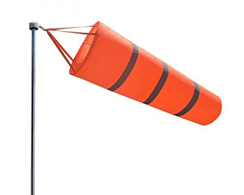 Winterworm Orange Stripes Airport Windsock with Reflective Belt 80cm
