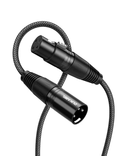 DUKABEL XLR Microphone Cable, Male to Female Mic Cord 2.4Meters/8FT Balanced XLR Patch Cord for PA Speakers, Microphones and Mixers