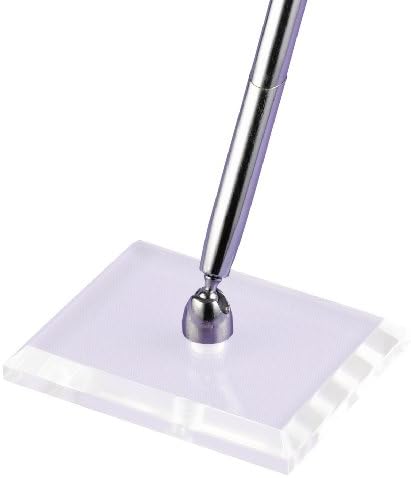 Hortense B. Hewitt Wedding Accessories, Pen Set, Square Lucite Base with Silver Tone Pen, 3-Inches x 2.5-Inches