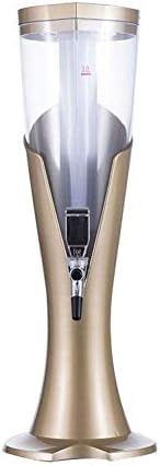 Beer Tower Drink Dispenser with Removable Ice Chamber Ice Tube, 3 Liter, Perfect for Parties Home Bar Use