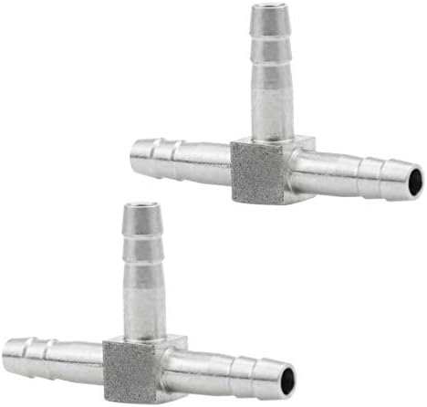 JoyTube Stainless Steel 3/8" Hose Barb Tee 3 Way Home Brew CO2 Splitter Fitting (Pack of 2)