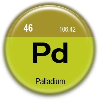 46 Palladium : Elements of the Periodic Table, Pinback Button Badge 1.50 Inch (38mm)