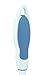 Superio Toilet Brush and Holder,Toilet Bowl Cleaning System with Scrubbing Wand, Under Rim Lip Brush and Storage Caddy for Bathroom, White and Blue