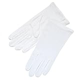 ZaZa Bridal White 100% Cotton Women's Gloves