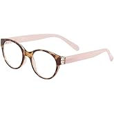 I Heart Eyewear Shelby Reading Glasses Tortoise with Pink Templates,dipoters 2.5