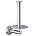 Vertical Toilet Paper Holder, Aomasi SUS304 Stainless Steel Toilet Tissue Roll Hanger with Round Plate, Bathroom TP Roll Organizer, Wall Mounted, Brushed Nickel