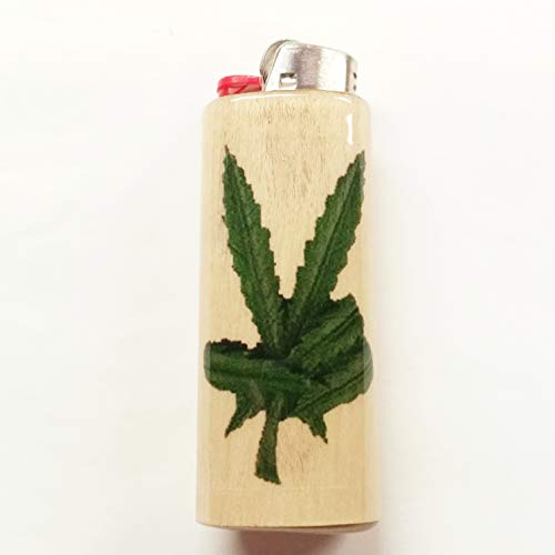 Pot Peace Lighter Case Weed Marijuana Ganja Holder Sleeve Cover Fits Bic Lighters