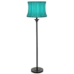 River of Goods 15069 Outdoor Basketweave 59.5" H Floor Lamp, Sky Blue