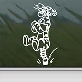 Bouncing Tigger White Sticker Decal Car Window Wall Macbook Notebook Laptop Sticker Decal