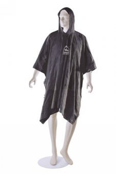 LIGHTWEIGHT TRANSPARENT EMERGENCY HOODED PLASTIC PONCHO raincoat