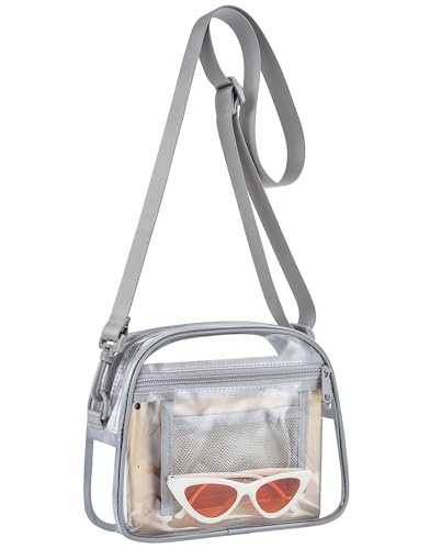 Busiuw Clear Bag for Stadium Events 12x12x6 Clear Purse Clear Crossbody Bag for Concerts Sports Festival