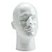 Male Mannequin White Styrofoam Head by foam head