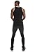JC DISTRO Hipster Hip Hop Basic Ringer Solid Black Jersey Tank Top Small