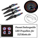 Image of STARTRC 2 Pairs Mavic Air LED Props Rechargeable LED Flash Propellers for DJI Mavic Air with the4 in 1 USB Cable