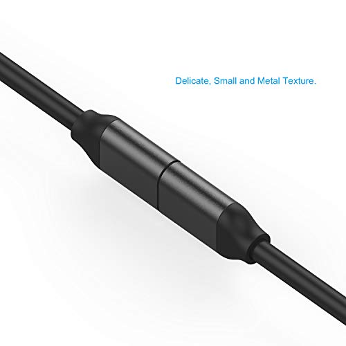 EMATETEK Extender Connector Cord Pass Video Audio Data and Charging. Female to Male Port 3Feet Black Extension Cable Made of Aluminum and PVC. - Thumbnail 5
