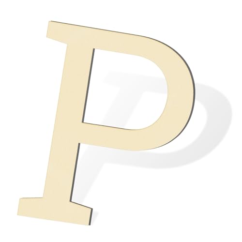 Wooden Letters for Wall Decor 12 Inch Large Wooden Letter P for Crafts Unfinished Blank Alphabet Wood Letters DIY Paint Home Party Wedding Decorations