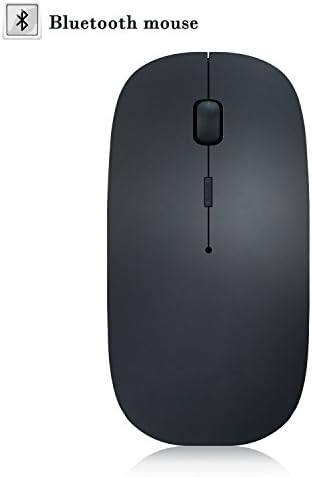 ICFPWR Bluetooth Wireless Mouse, Slim Rechargeable 3 Adjustable DPI Level for PC/Tablet/Laptop and Windows/Mac/Linux, Silent & Smooth, Basic Design (Black)