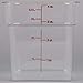Cambro 4SFSCW135 4 Qt. Clear Square Polycarbonate Food Storage Container with SFC2452 Kelly Green Lid