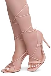 Shoe Land SL-Melody Women's Lace-Up Heels, Dressy