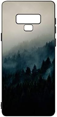 Mioc Samsung Galaxy Note 9 Black Case, Luxury Personality 3D Scrub Embossed Painted Pattern Soft TPU Silicone Sleeve Ultra-thin Shock Absorbing Back Shell, Foggy
