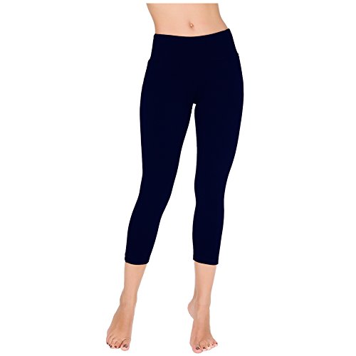 Bamans yoga pants black workout capri leggings women, capri skinn…