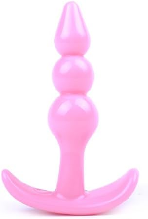 BeHorny Slender Shape Anal Beads Stimulator Butt Plug, Pink, 173YY0005