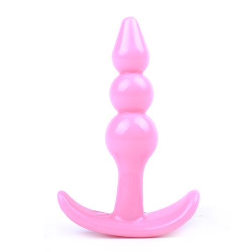 BeHorny Slender Shape Anal Beads Stimulator Butt Plug, Pink, 173YY0005