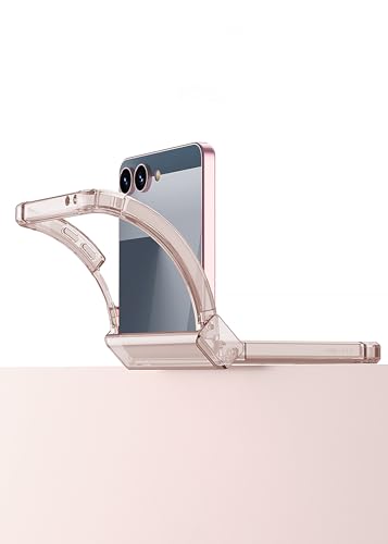 Hauw Funda Galaxy Z Flip7 5G,Funda de Teléfono Translúcida de Silicona Suave con Bisagra Ultrafina Todo Incluido Compatible con Samsung Galaxy Z Flip7 5G,Negro