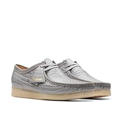 Clarks Men's Wallabee Oxford, Grey Croc Print