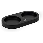 Bamboo tray for two mills, in matt black color