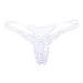 Butterfly Embroidery Pearls Lingerie Thongs Panties Lace T-back Sexy G Strings for Women WXLX-2163 (white)