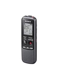 Grabadora de voz digital Sony ICD PX Series, con micrófono integrado y USB, memoria de 4 GB, corte de ruido para grabaciones sin ruido, incluye un micrófono de solapa NeeGo Lavalier