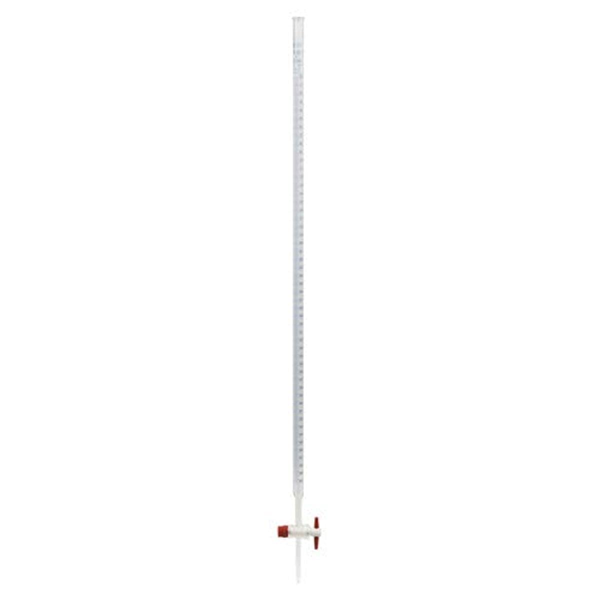 Glassco 1567/BH/50 Borosilicate Glass Burette, Straight Bore with Glass Stopcock, Class B, Amber Graduations, 50mL