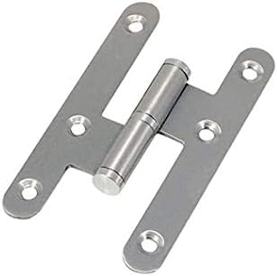 Jdel 4 Pieces Stainless Steel Round Edge without Finial 100 mm Left, Nickel, 100 x 57, 100x57