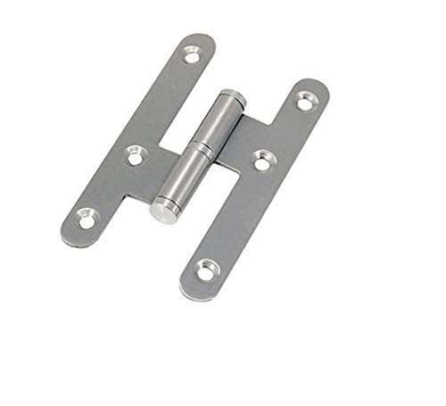 Jdel 4 Pieces Stainless Steel Round Edge without Finial 100 mm Left, Nickel, 100 x 57