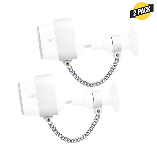 Wasserstein Anti-Theft Security Chain Compatible with Arlo Pro and Arlo Pro 2 - Extra Security for Your Arlo Camera (2-Pack, White) (Not Compatible with Arlo Ultra & Arlo Pro 3)