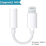 Pilloit Compatible Headphone Adapter Audio Jack Accessories Earphones Dongle 3.5mm Audio AUX Splitter Replacement for iPhone iPhone 7/7Plus iPhone 8/8Plus iPhone X/10 Support iOS11 or Later-White
