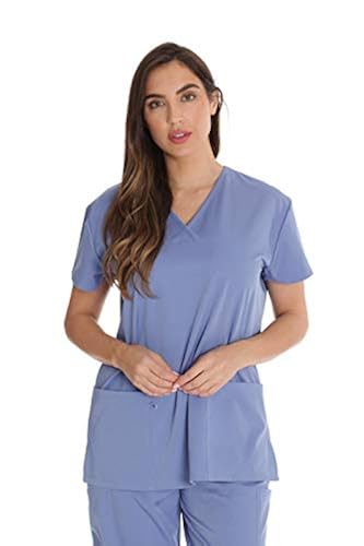 Just Love Stretch Solid Scrub Tops for Women 6827-CEIL-2X in Oman
