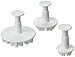 Longzang 3-Piece Decorating Fondant Embossing Tool Big Frozen Snowflake Plunger Cake Cutter