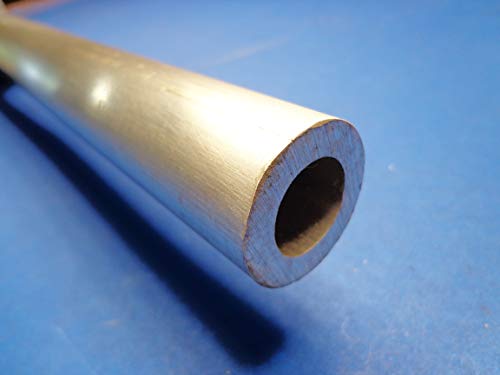 6061 T6511 Extruded Aluminum Round Tube 2" OD x 1" ID x 12"-Long x 1/2" Wall