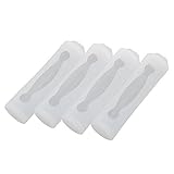 BCP 4pcs Clear Color Silicone Protective Case for 18650 Battery (Clear)