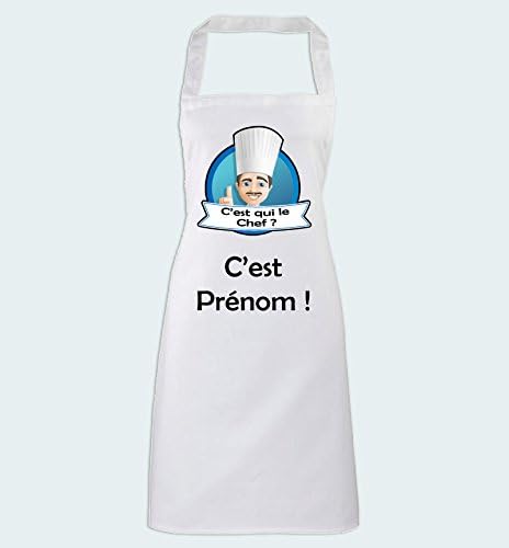 Yonacrea Tablier De Cuisine C Est Qui Le Chef Avec Prenom