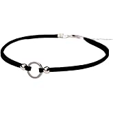 Pingyongchang Vintage Black Choker Necklaces for Women, Adjustable Layered Velvet Leather Lace Collar Necklace, Goth Birthday Valentine's Day Jewelry Gifts