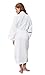 Turquaz Linen Lightweight Long Waffle Kimono Unisex Spa Robe (XXL, White)